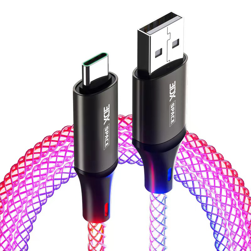 RGB colorful luminous data cable